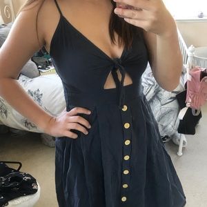 Cute Midi Navy Dress